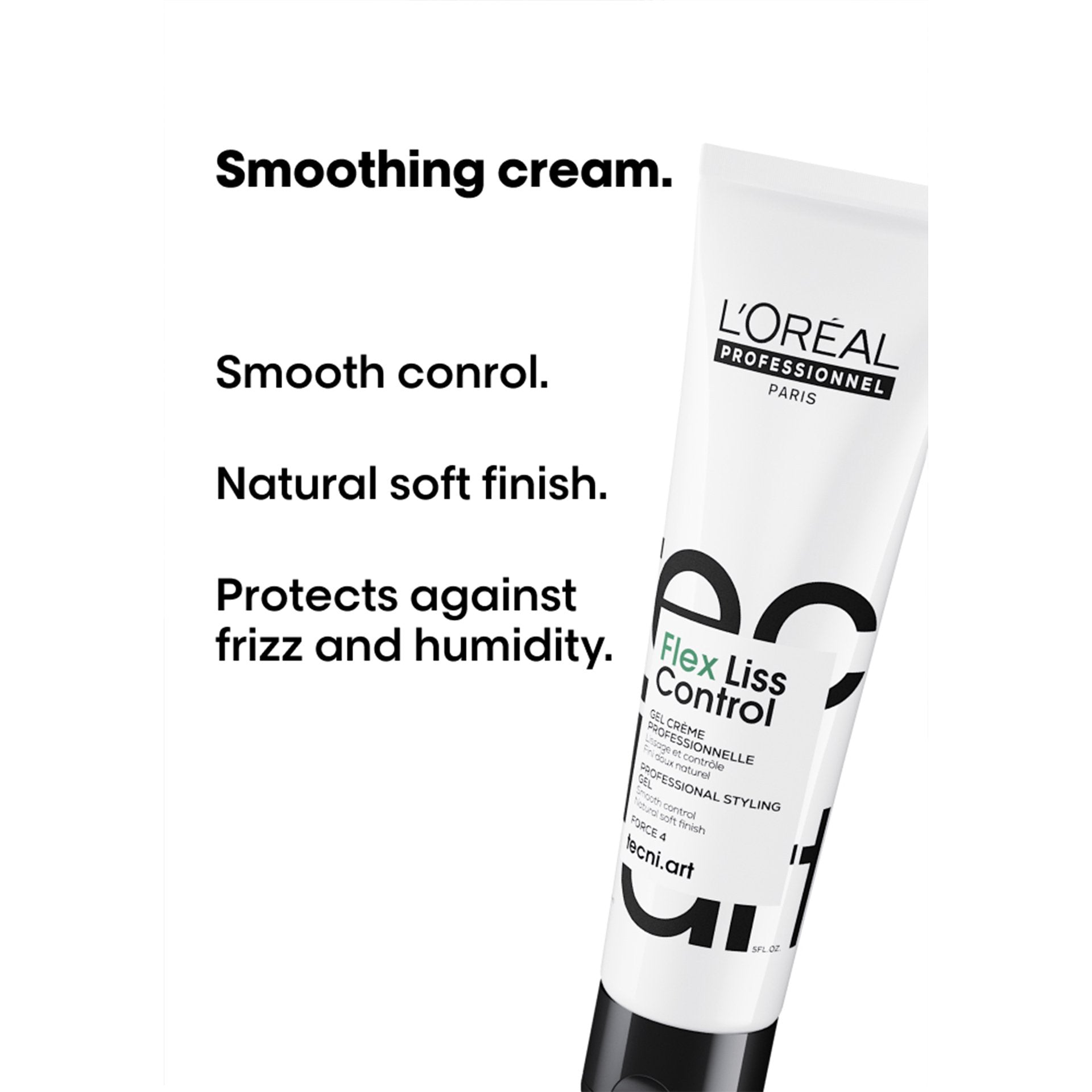 L'Oréal Tecni.Art Flex Liss Control Frizz Control Styling Cream 150ml - NEW LOOK