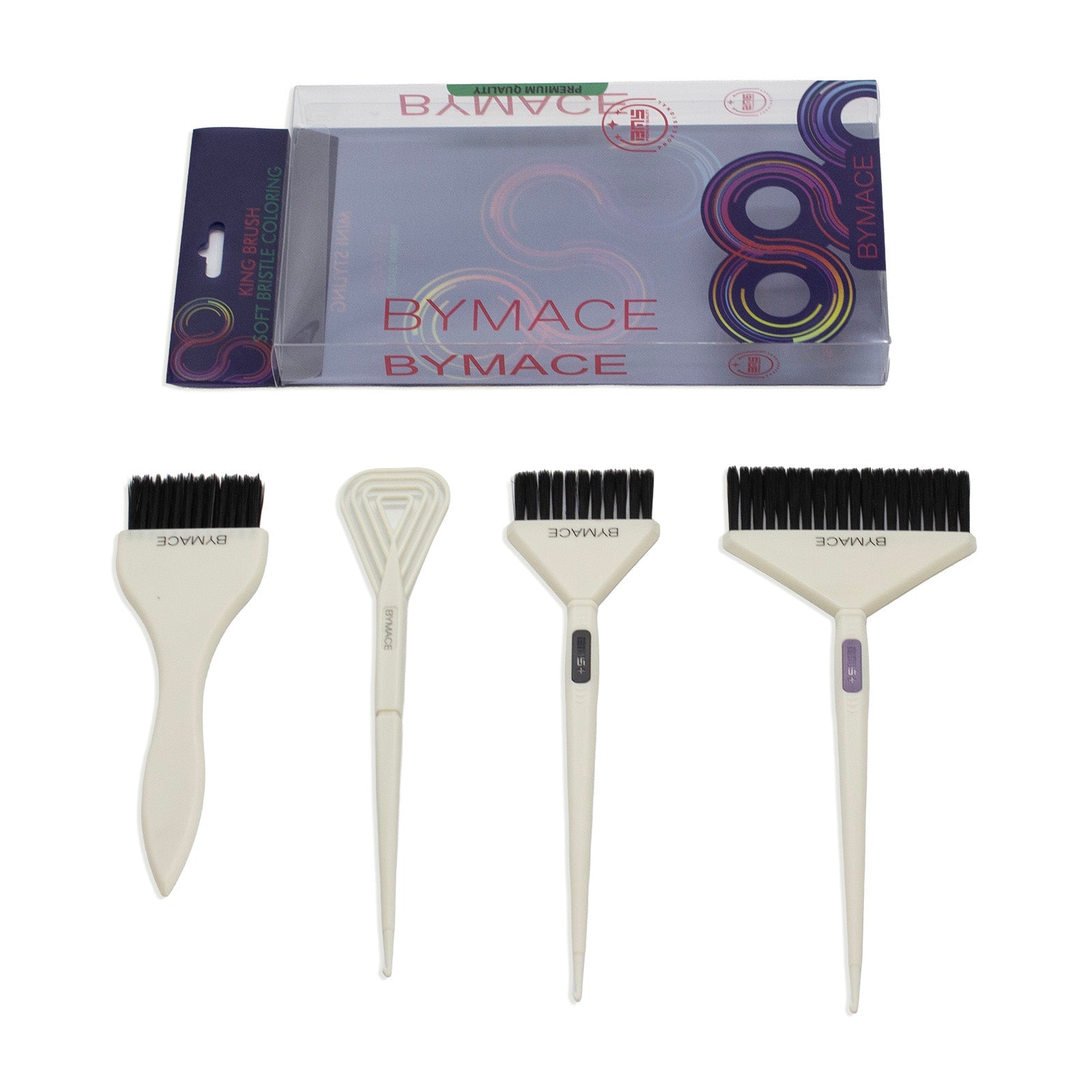 BYMACE - Mixer & Tinting Brush Set 4 pack - White