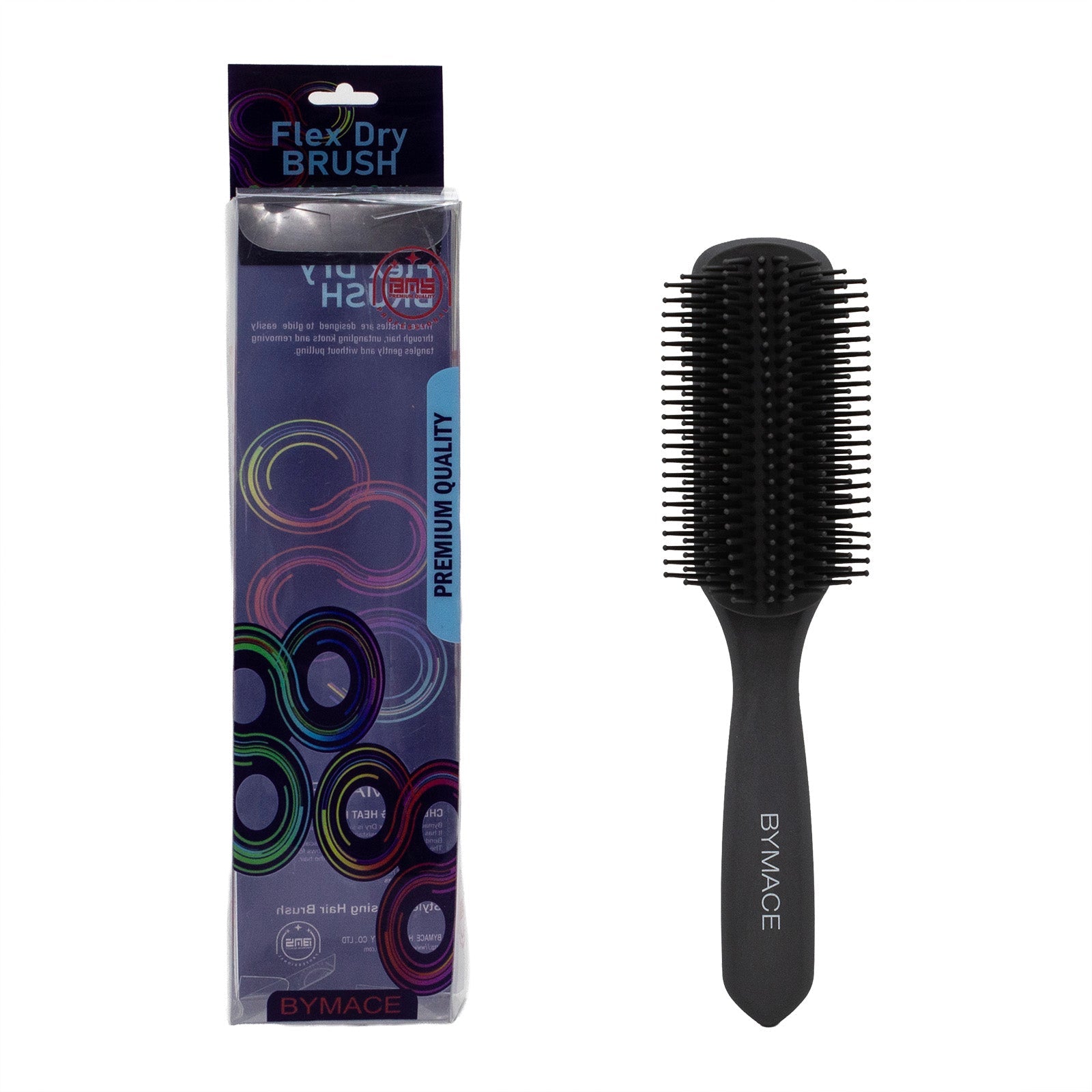 BYMACE Flex Styling Hairbrush - Dark Grey