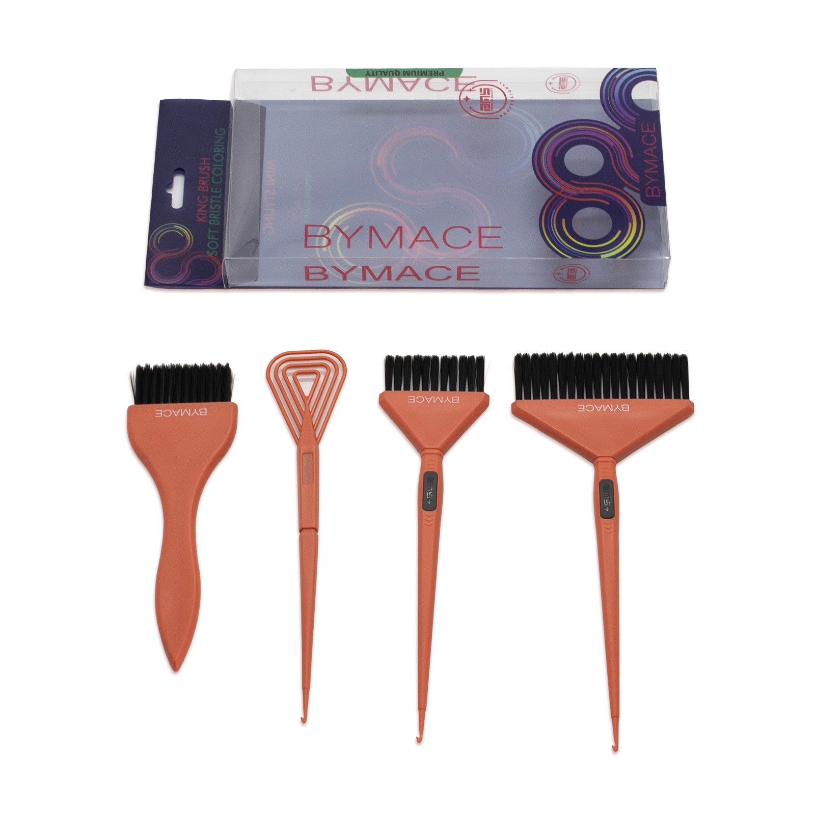 BYMACE - Mixer & Tinting Brush Set 4 Pack - Orange