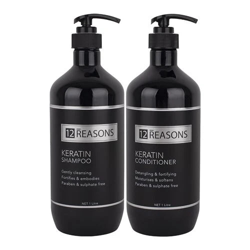 12 Reasons Keratin Shampoo & Conditioner 1000ml Duo - Salon Warehouse