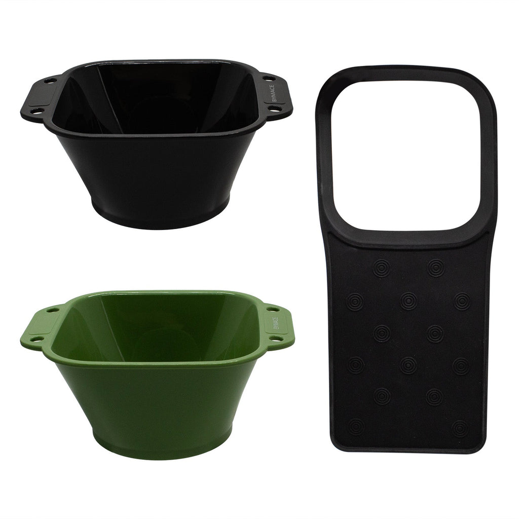 BYMACE - Smart Bowl Duo with Silicone Holder - Green & Black