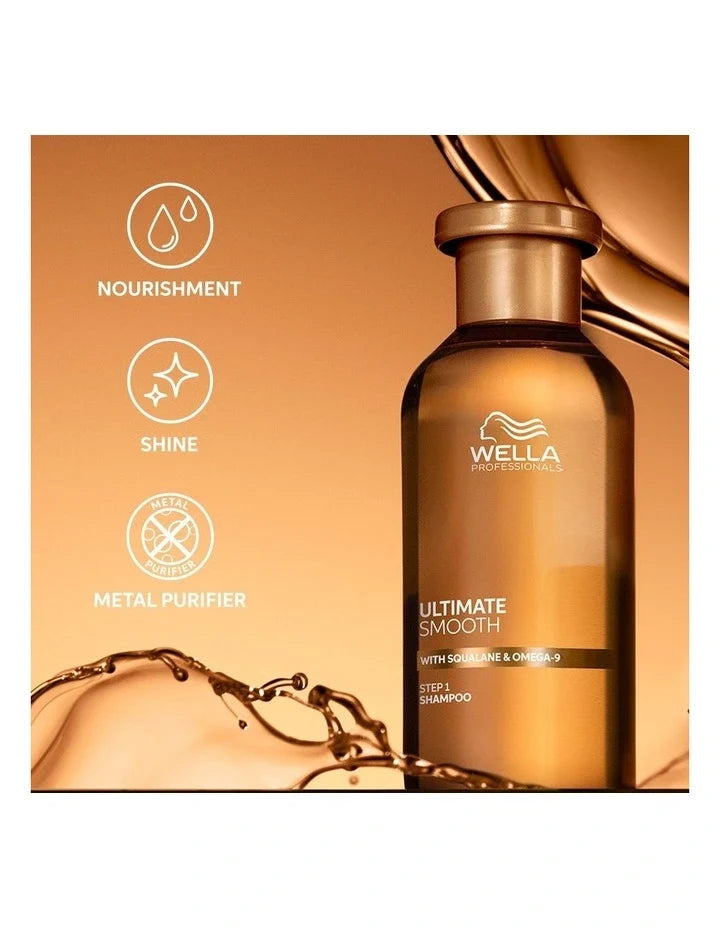 Wella Ultimate Smooth Trio Gift Pack - Shampoo 250ml, Mask 150ml & Miracle Oil Serum 30ml