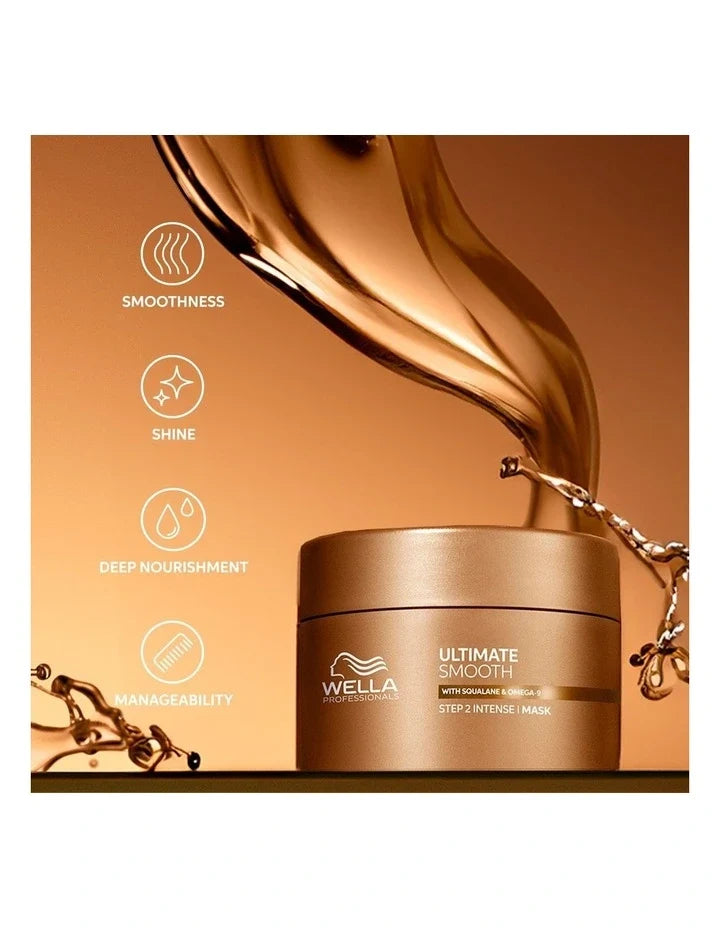 Wella Ultimate Smooth Trio Gift Pack - Shampoo 250ml, Mask 150ml & Miracle Oil Serum 30ml