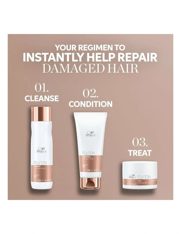 Wella Fusion Trio Gift Pack - Shampoo 250ml, Conditioner 200ml, Mask 150ml
