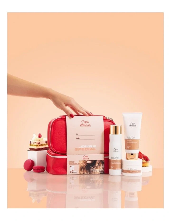 Wella Fusion Trio Gift Pack - Shampoo 250ml, Conditioner 200ml, Mask 150ml