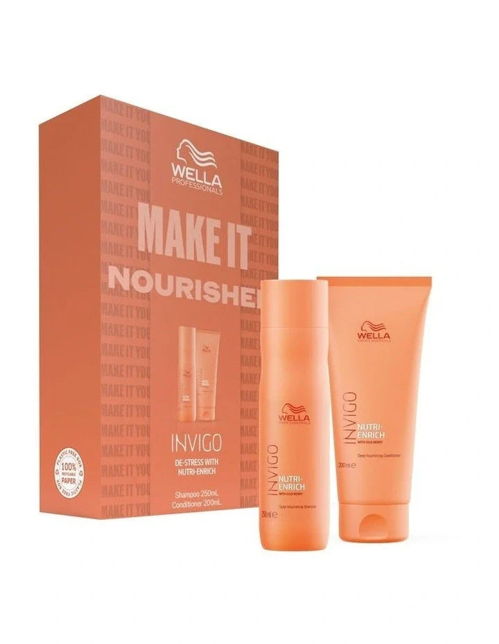 Wella Invigo 'De-Stress' Nutri-Enrich Duo Gift Pack - Shampoo 250ml & Conditioner 200ml