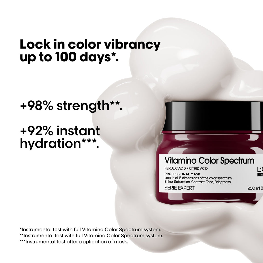 L'Oréal Professionnel Vitamino Color Spectrum Purple Shampoo 300ml, Vitamino Color Spectrum Conditioner 200ml & Vitamino Color Spectrum Mask 250ml Trio