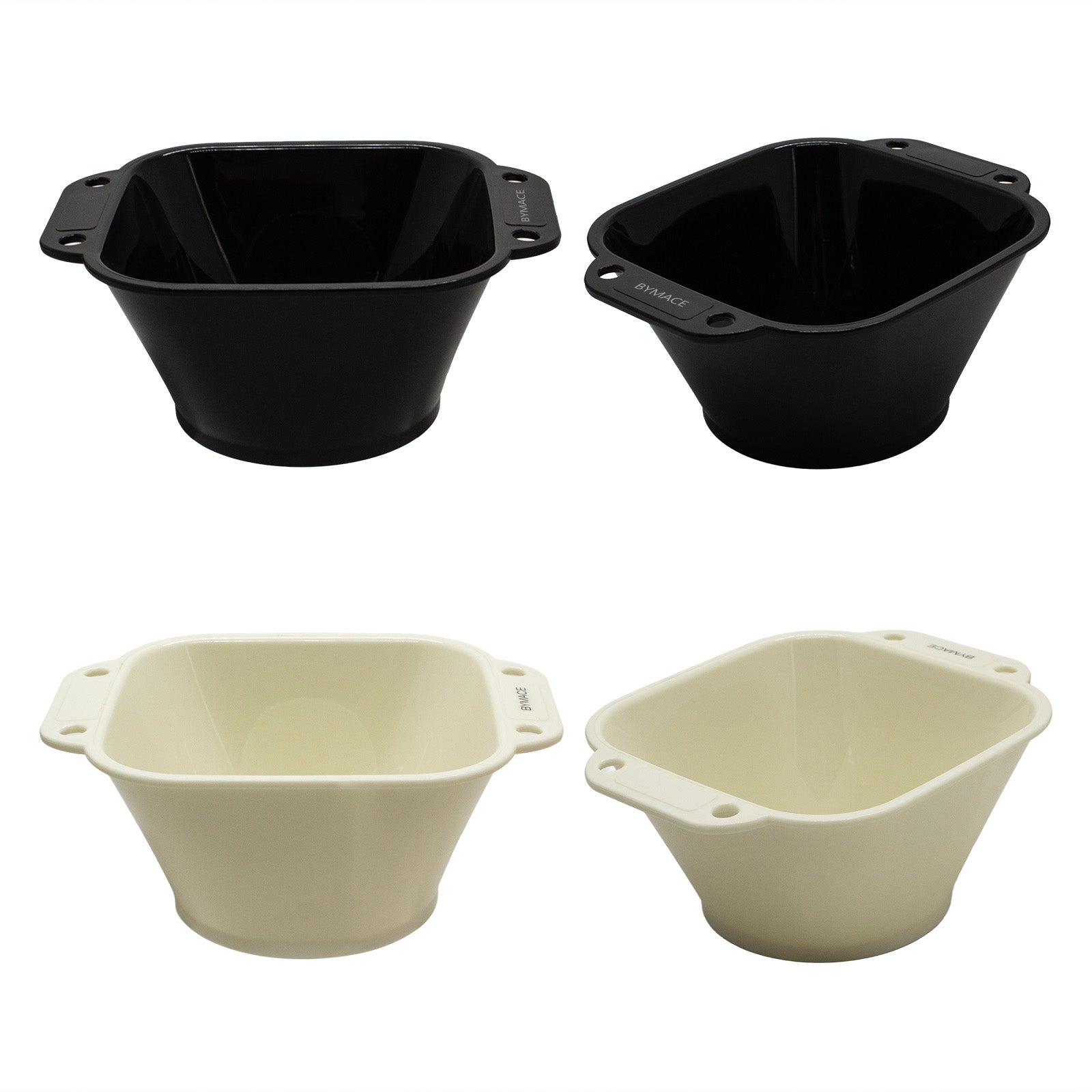 BYMACE - Smart Bowl Duo with Silicone Holder - White & Black
