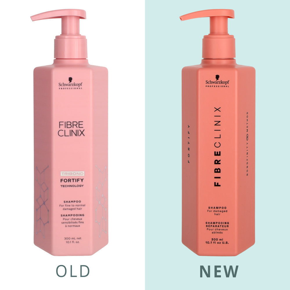 Schwarzkopf Professional Fibre Clinix Fortify Shampoo 300ml, Conditioner 250ml & Multi-Repair Spray 200ml Trio
