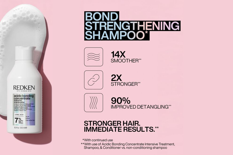 Redken Acidic Bonding Concentrate Shampoo 300ml, Conditioner 300ml, Leave-In Treatment 150ml & 24/7 Night and Day Serum 100ml Set