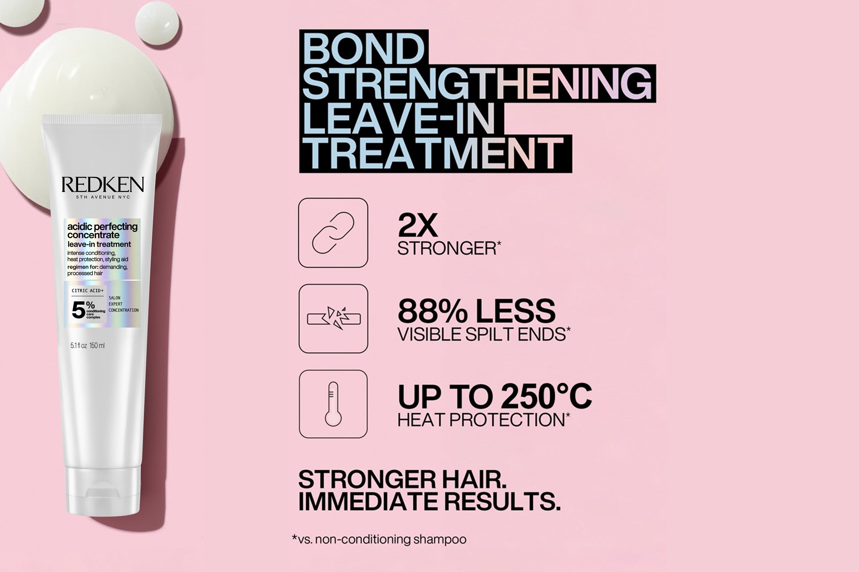 Redken Acidic Bonding Concentrate Shampoo 1000ml, Conditioner 1000ml, Intensive Treatment 150ml & Leave-In Treatment 150ml Set