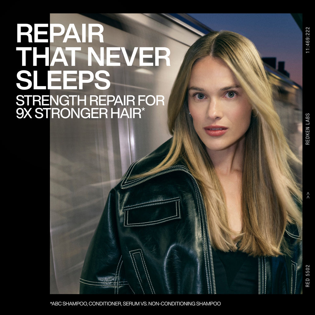Redken Acidic Bonding Concentrate Shampoo 300ml, Conditioner 300ml & 24/7 Night and Day Serum 100ml Trio