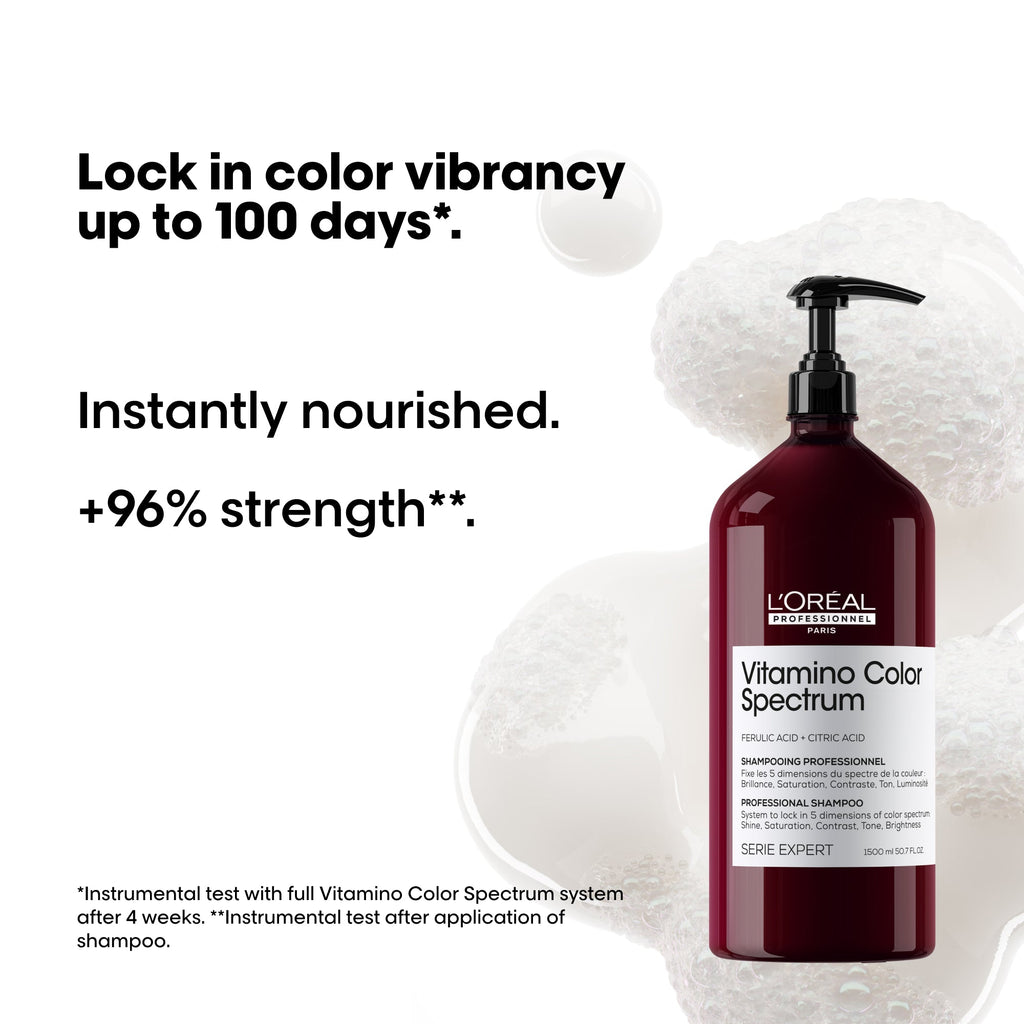 L'Oréal Professionnel Vitamino Color Spectrum Shampoo 1500ml, Vitamino Color Spectrum Conditioner 750ml & Vitamino Color Spectrum Mask 500ml Trio