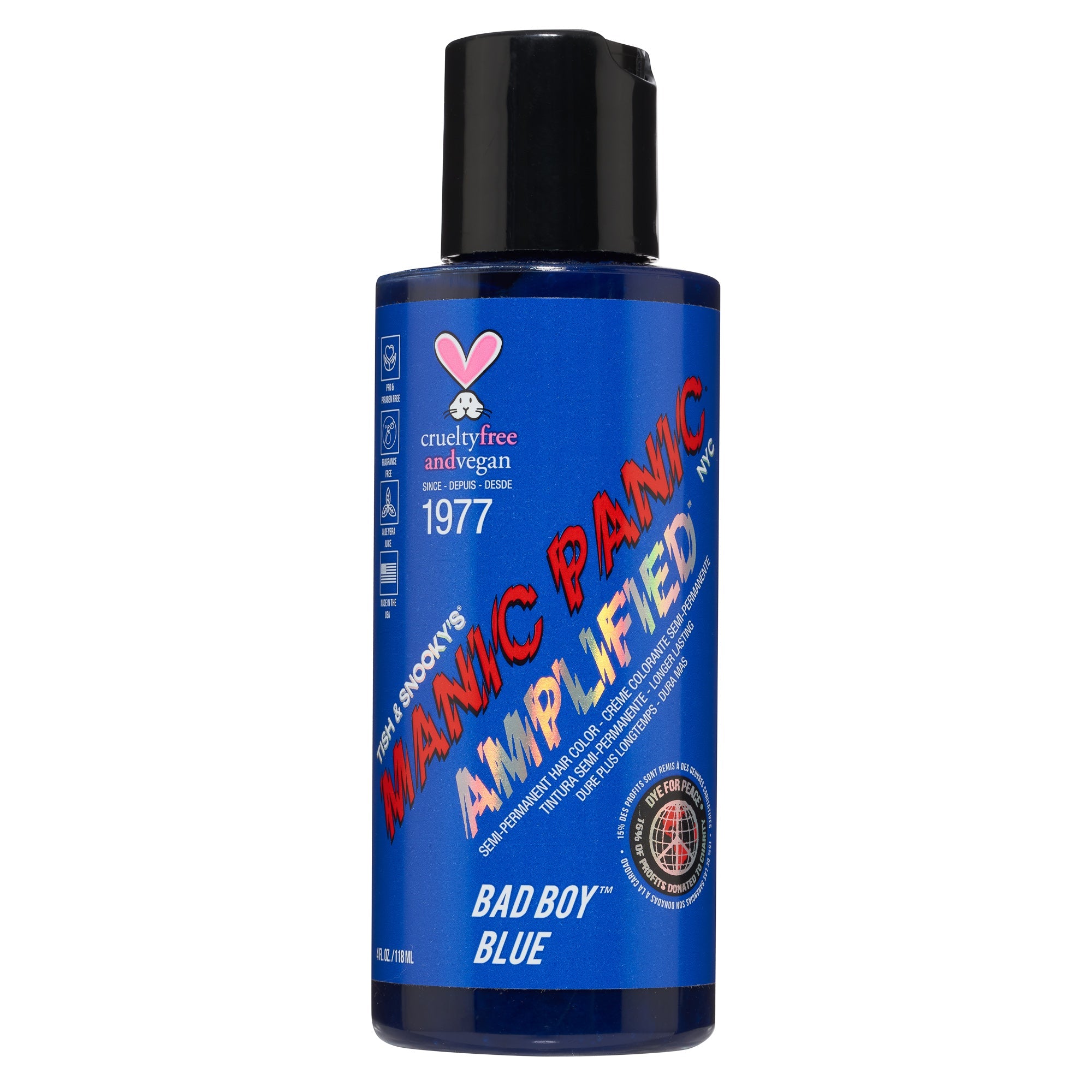 Manic Panic Bad Boy Blue Amplified Bottle 118ml - Salon Warehouse