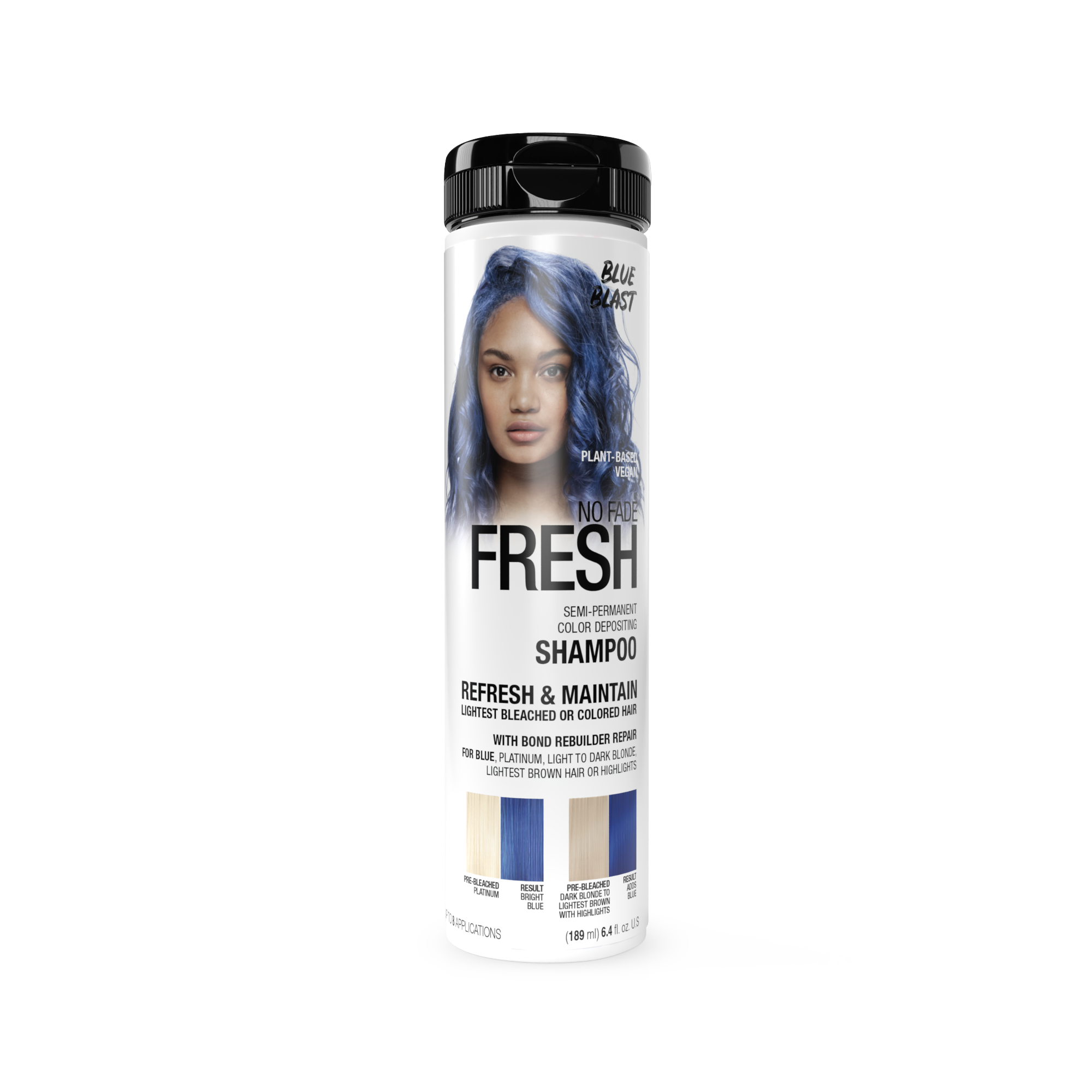 No Fade Fresh Semi Permanent Colour Depositing Shampoo Blue Blast 189ml