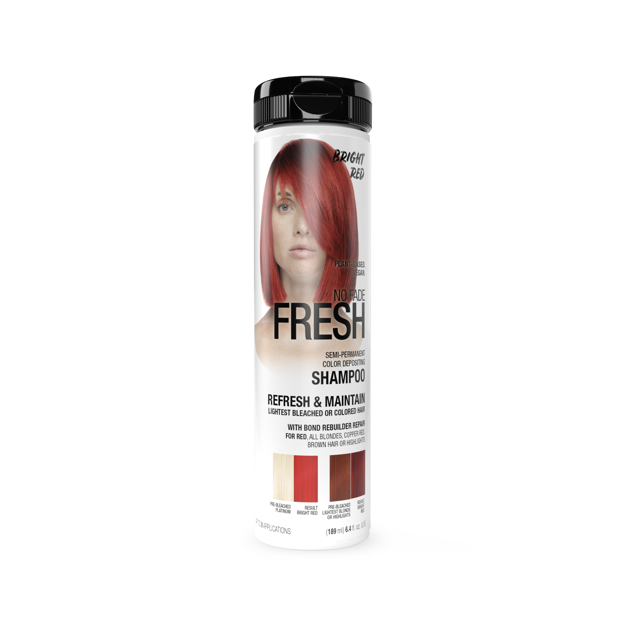No Fade Fresh Semi Permanent Colour Depositing Shampoo Bright Red 189ml
