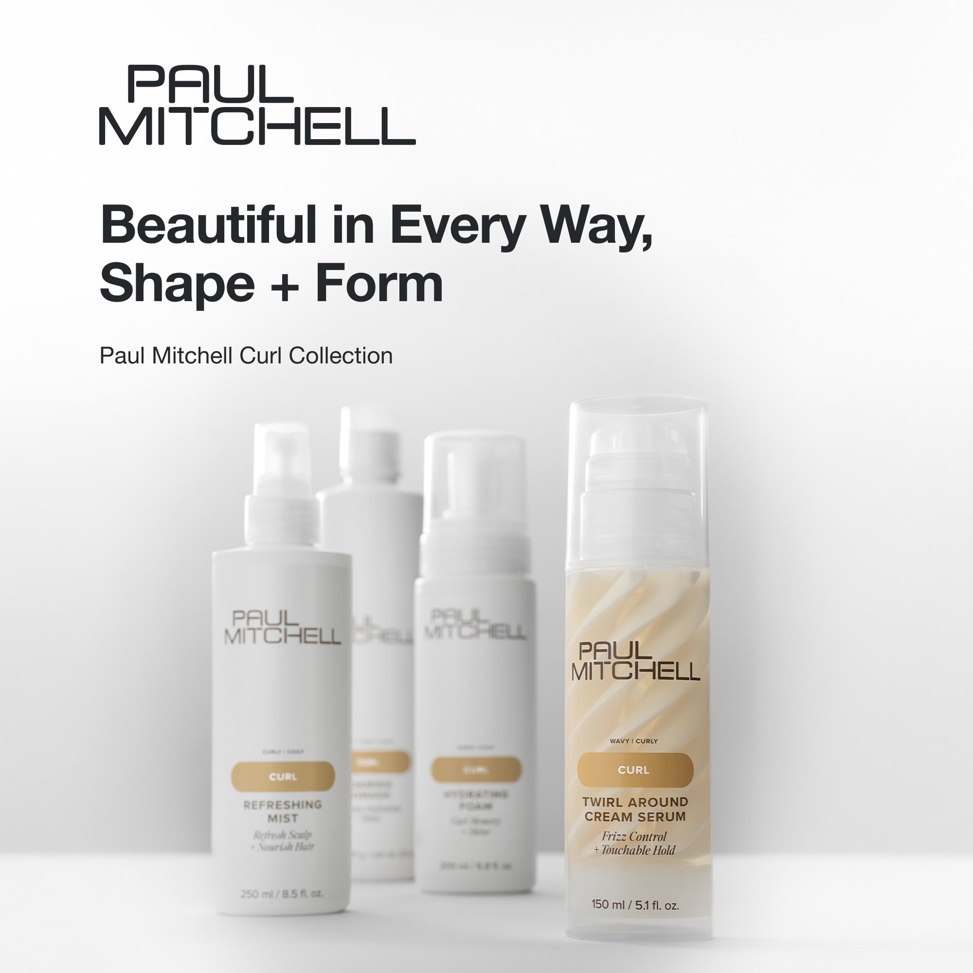 Paul Mitchell Curl Twirl Around Cream Serum 150ml Trio