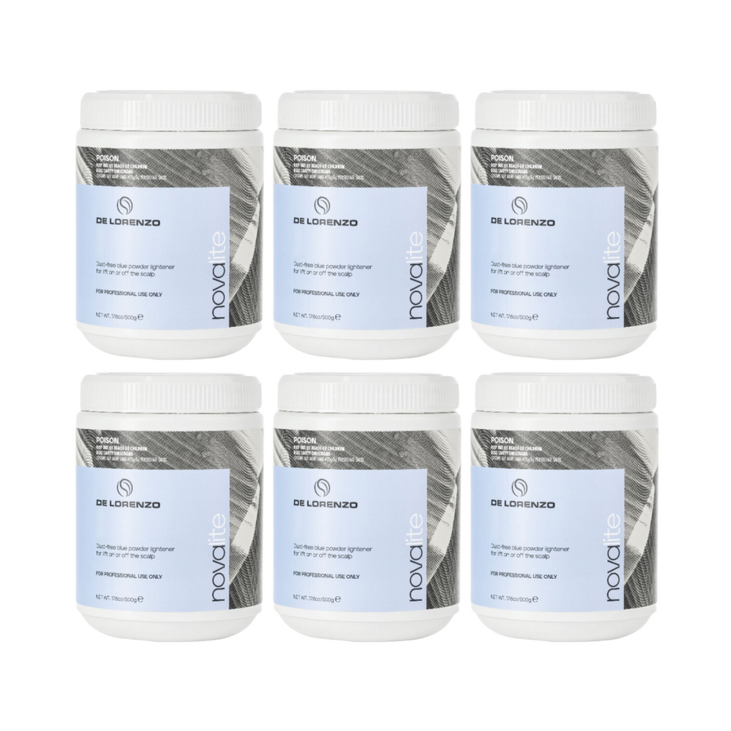 De Lorenzo Novacolor Powder Lightener Novalite (Blue) x 6 Pack 500g
