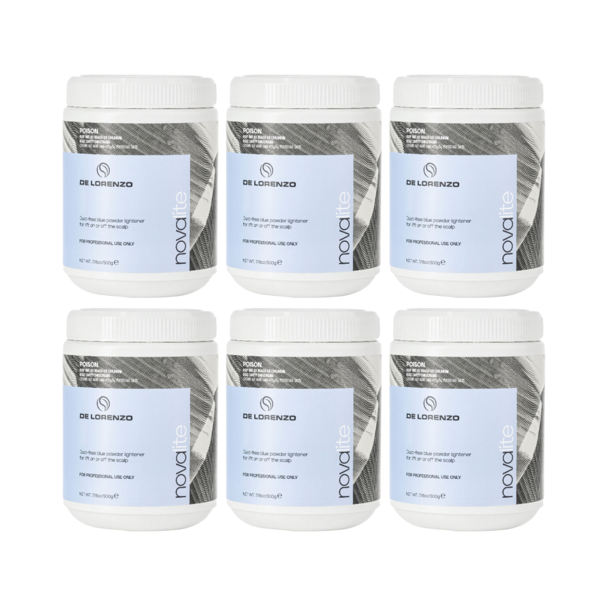 De Lorenzo Novacolor Powder Lightener Novalite (Blue) x 6 Pack 500g