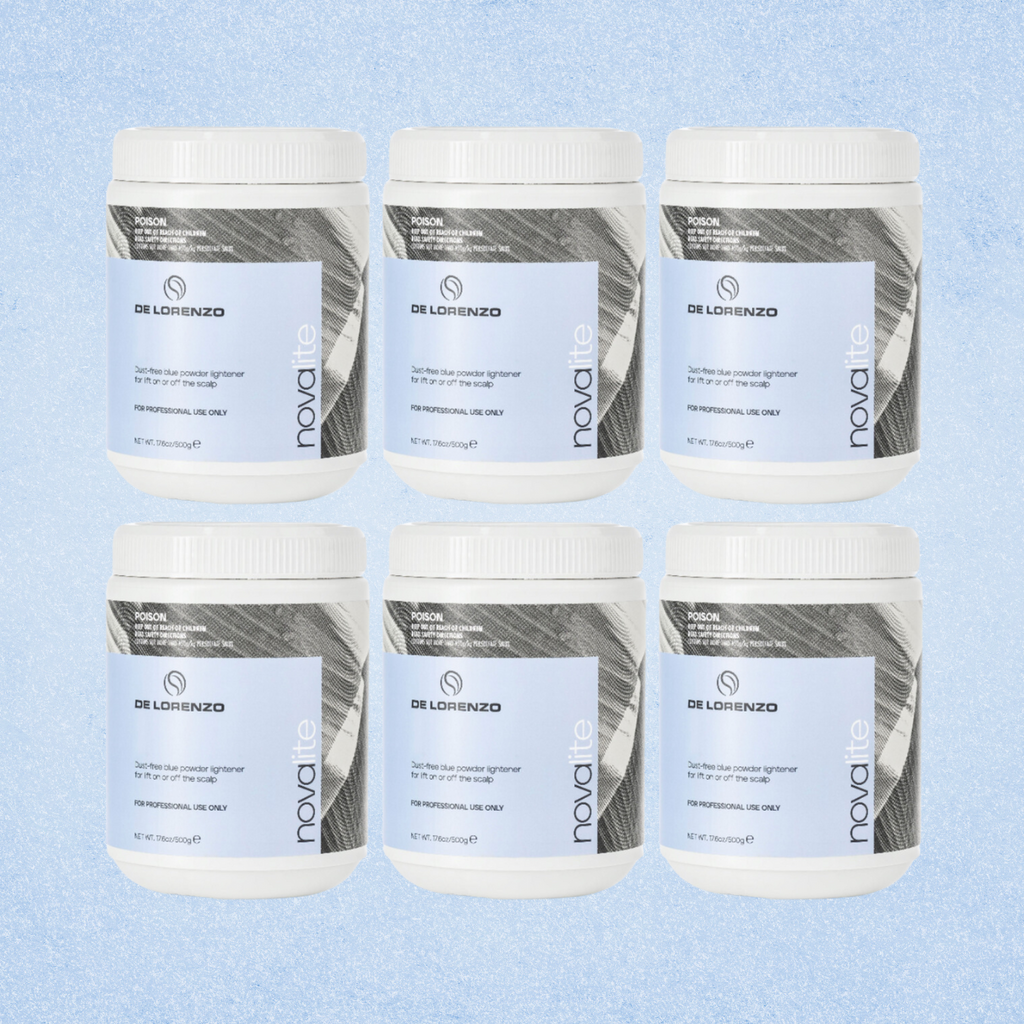 De Lorenzo Novacolor Powder Lightener Novalite (Blue) x 6 Pack 500g