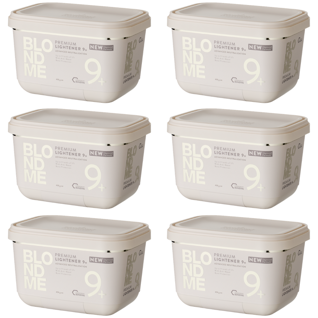 Schwarzkopf Professional Blondme NEW Premium Lightener 9+ Bleach 450g 6 Pack Bundle