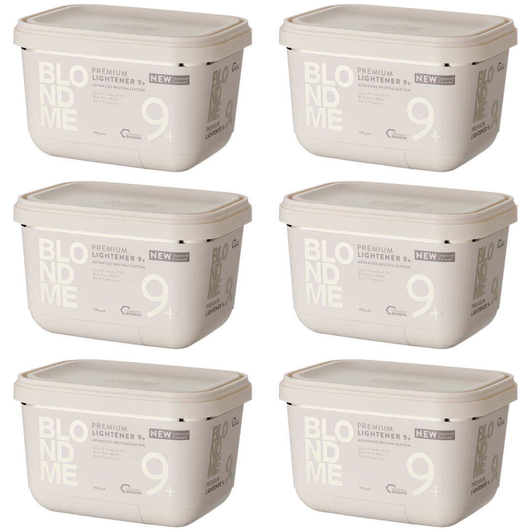 Schwarzkopf Professional Blondme NEW Premium Lightener 9+ Bleach 450g 6 Pack Bundle