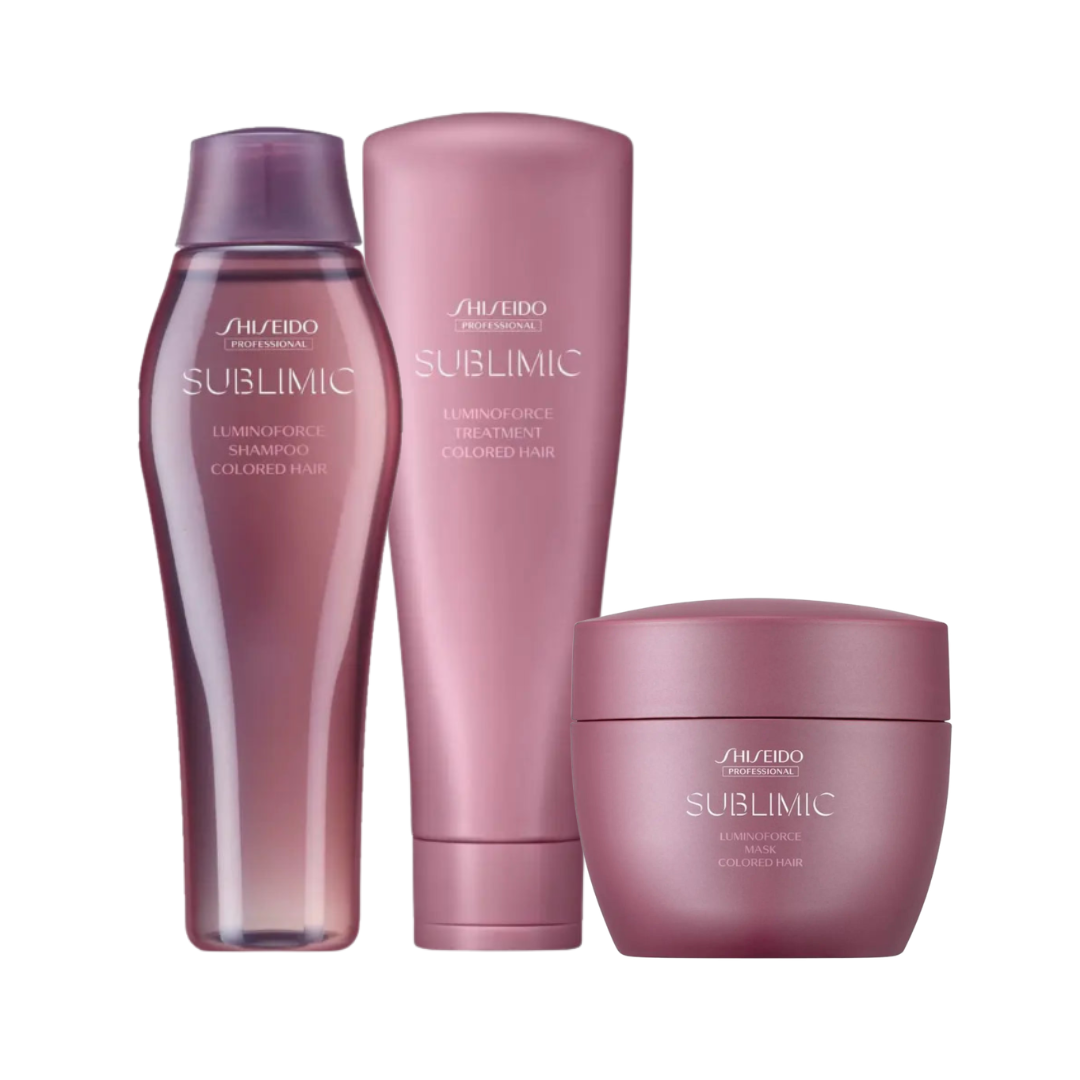 Shiseido Professional Sublimic Luminoforce Shampoo, Treatment & Mask Colored Hair Trio
