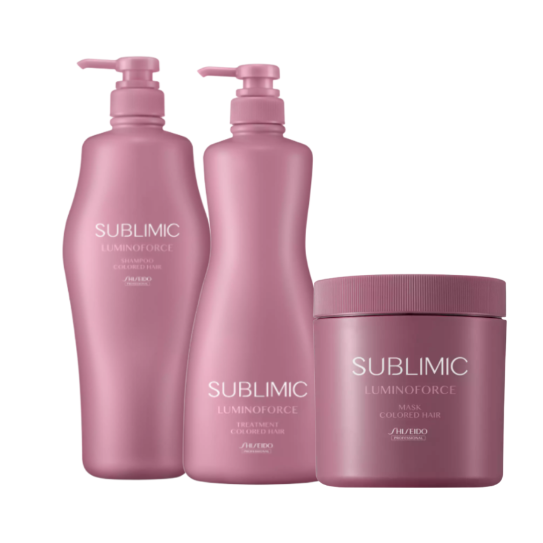 Shiseido Professional Sublimic Luminoforce Shampoo, Treatment & Mask Colored Hair Trio