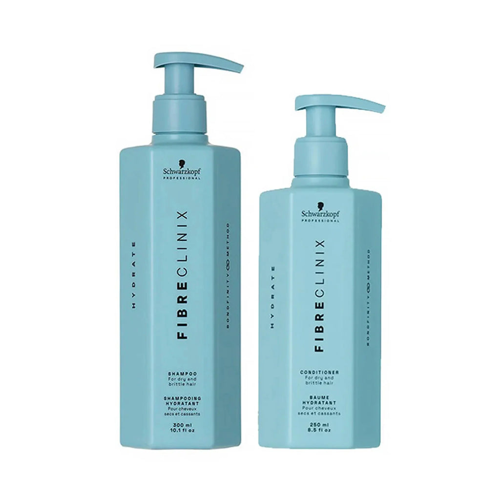 Schwarzkopf Professional Fibre Clinix Hydrate Shampoo 300ml & Conditioner 250ml Duo