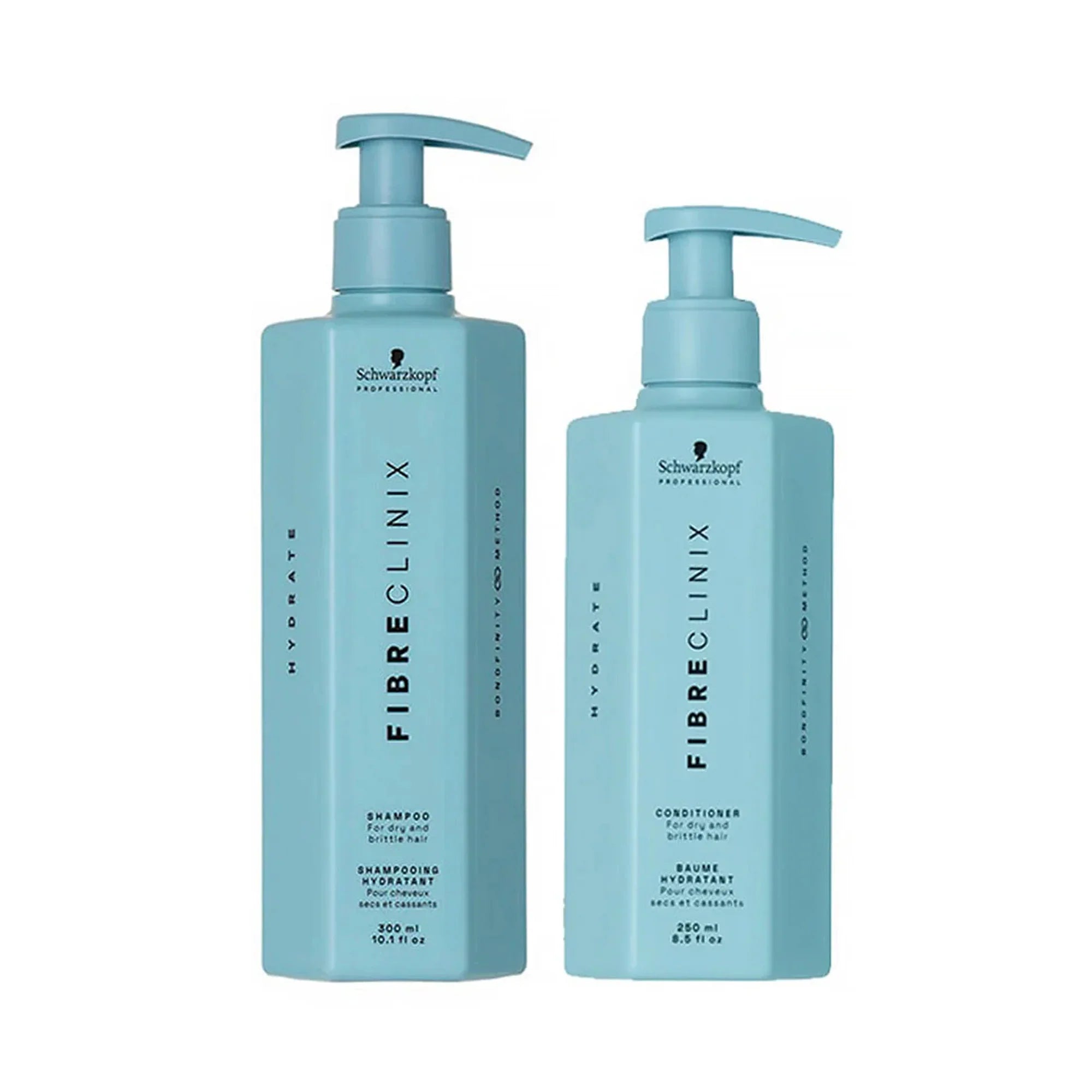 Schwarzkopf Professional Fibre Clinix Hydrate Shampoo 300ml & Conditioner 250ml Duo