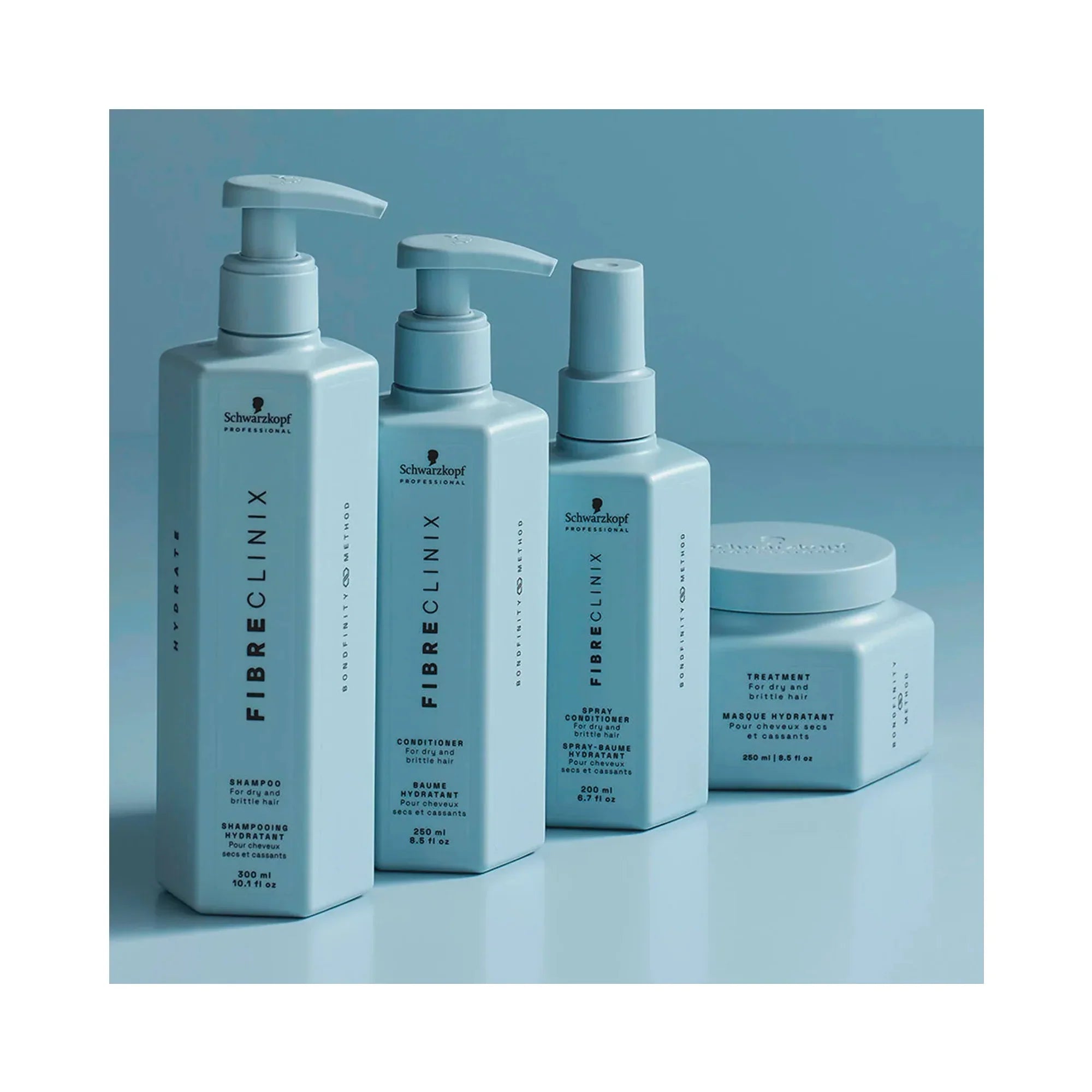 Schwarzkopf Professional Fibre Clinix Hydrate Shampoo 300ml & Conditioner 250ml Duo