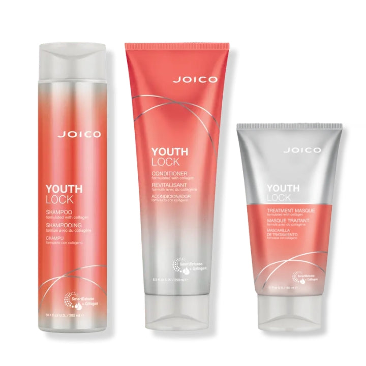 Joico YouthLock Shampoo, Conditioner & Masque Trio - Salon Warehouse