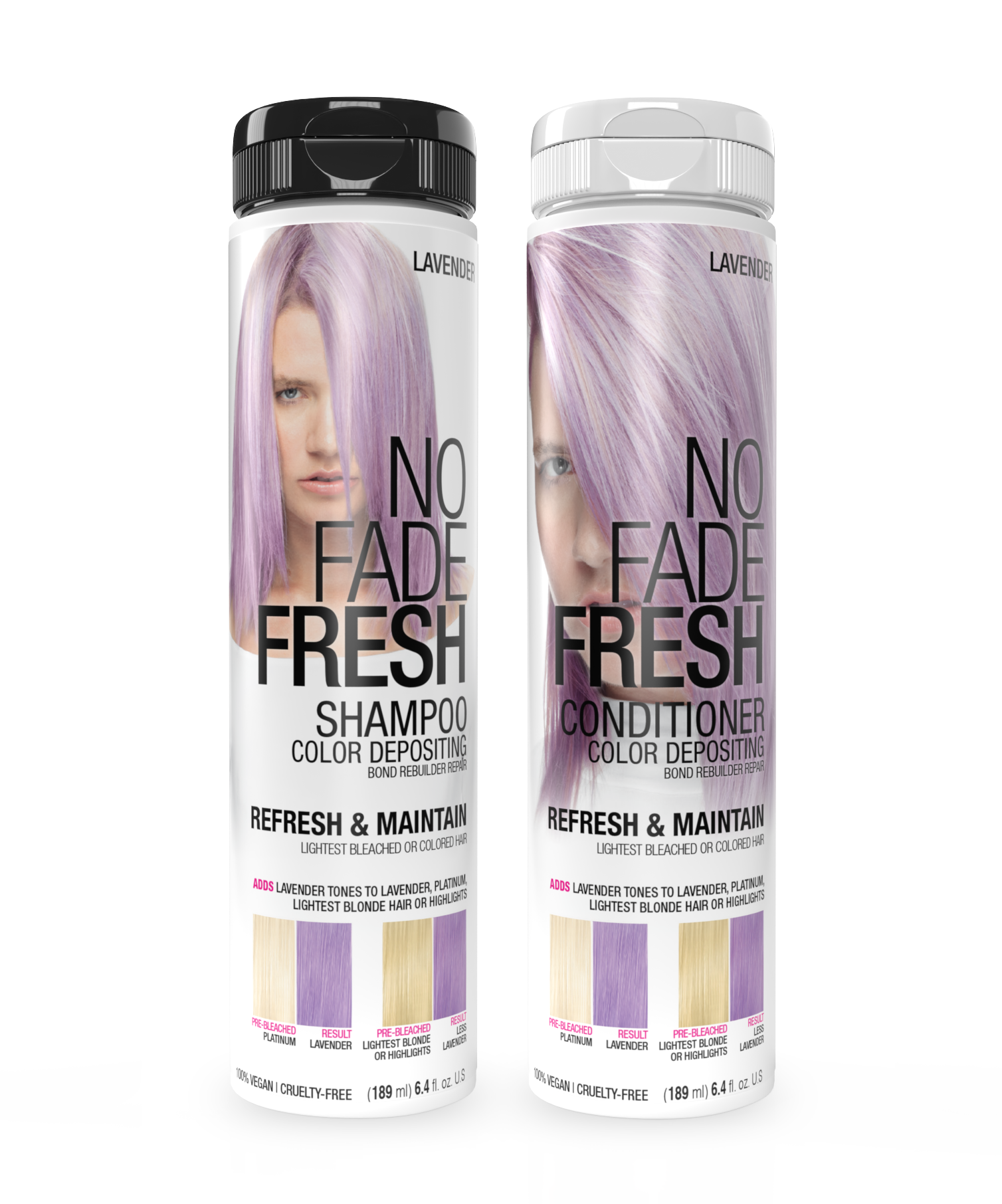 No Fade Fresh Semi Permanent Colour Depositing Shampoo & Conditioner Duo Lavender 189ml