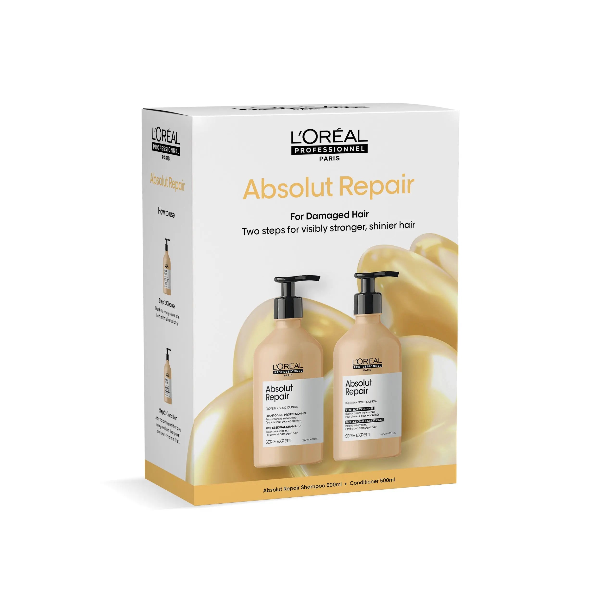 L'Oréal Professionnel Absolut Repair Shampoo & Conditioner Duo 500ml - Salon Warehouse