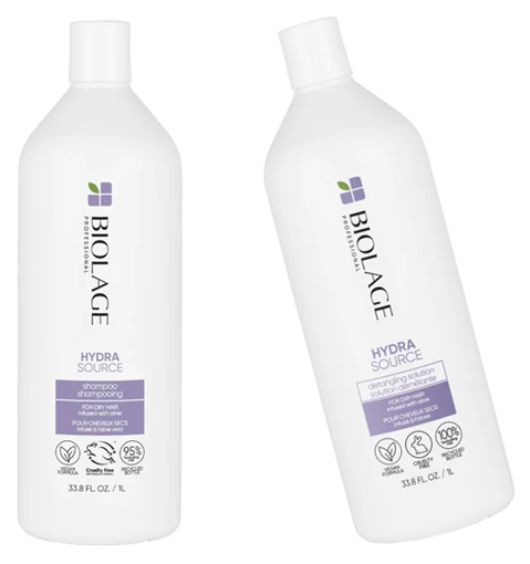 Matrix Biolage Hydrasource Shampoo And Detangling Solution 1000ml Duo Pack