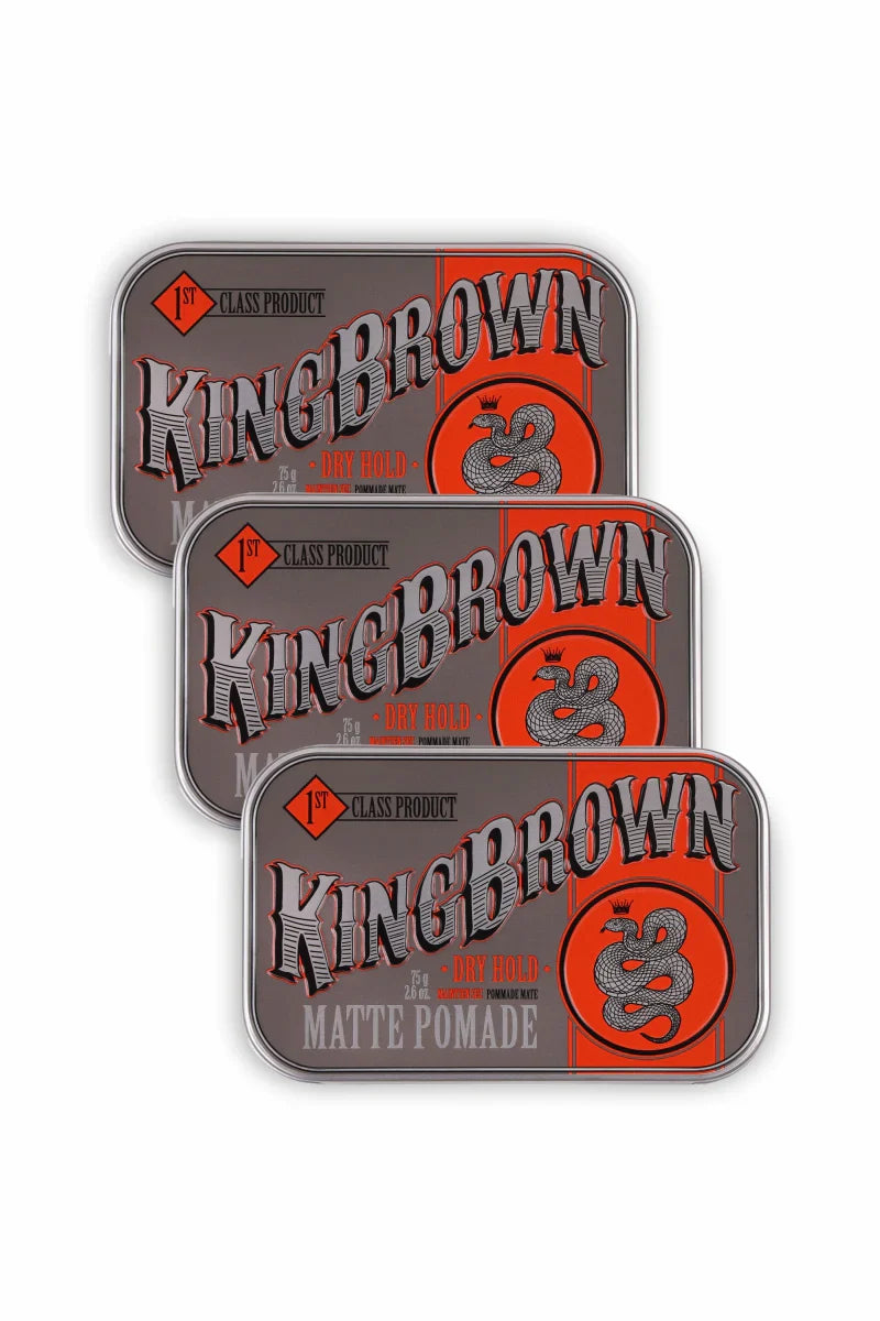 KING BROWN Matte Pomade 75g Trio