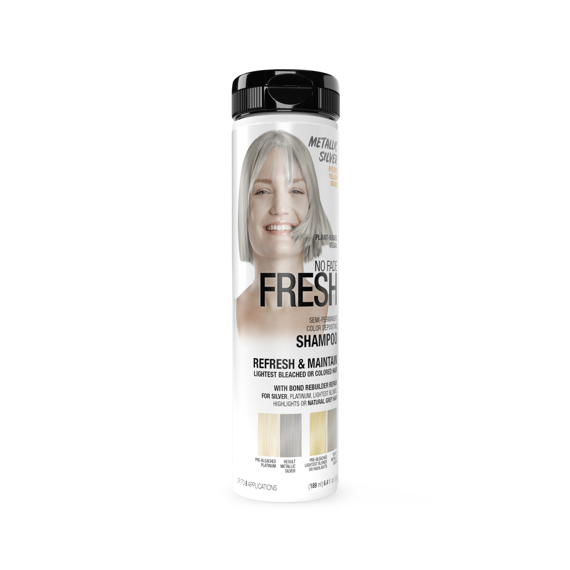 No Fade Fresh Semi Permanent Colour Depositing Shampoo Metallic Silver 189ml