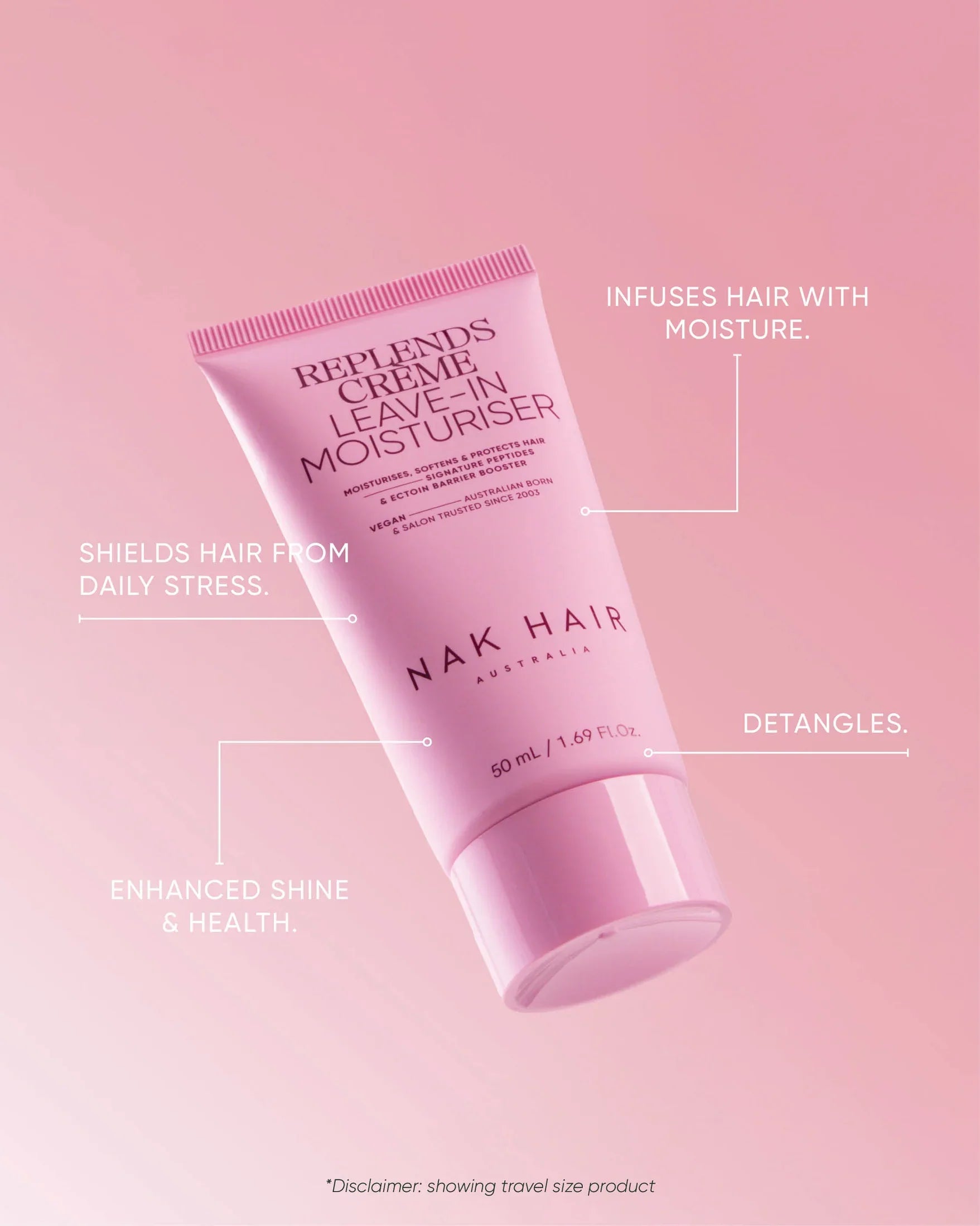 NAK Signature Replends Crème Leave in Moisturiser 200ml Deluxe Size