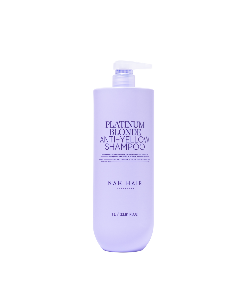 NAK Signature Platinum Blonde Anti-Yellow Shampoo & Blonde Conditioner 1000ml Duo NEW