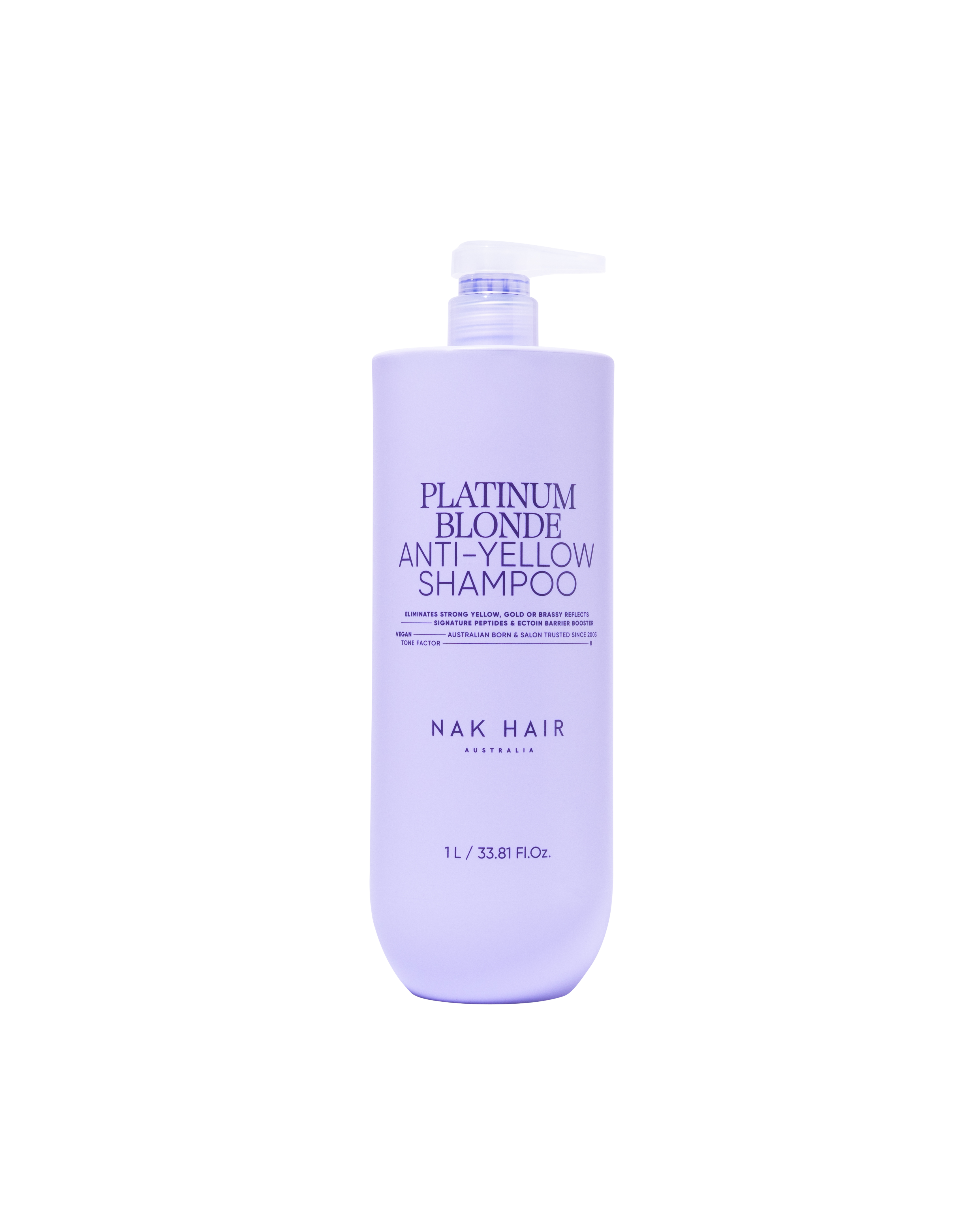 NAK Signature Platinum Blonde Anti-Yellow Shampoo & Blonde Conditioner 1000ml Duo NEW