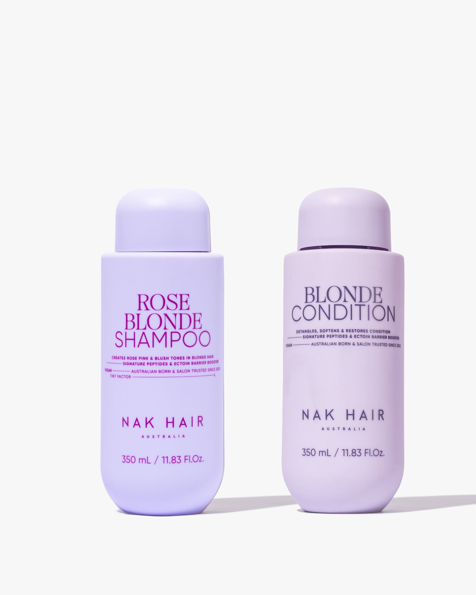 NAK Signature Rose Blonde Shampoo & Condition 350ml Duo NEW - Salon Warehouse