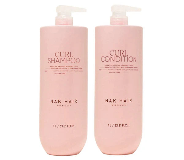 NAK Signature Curl Shampoo & Conditioner 1000ml Duo NEW