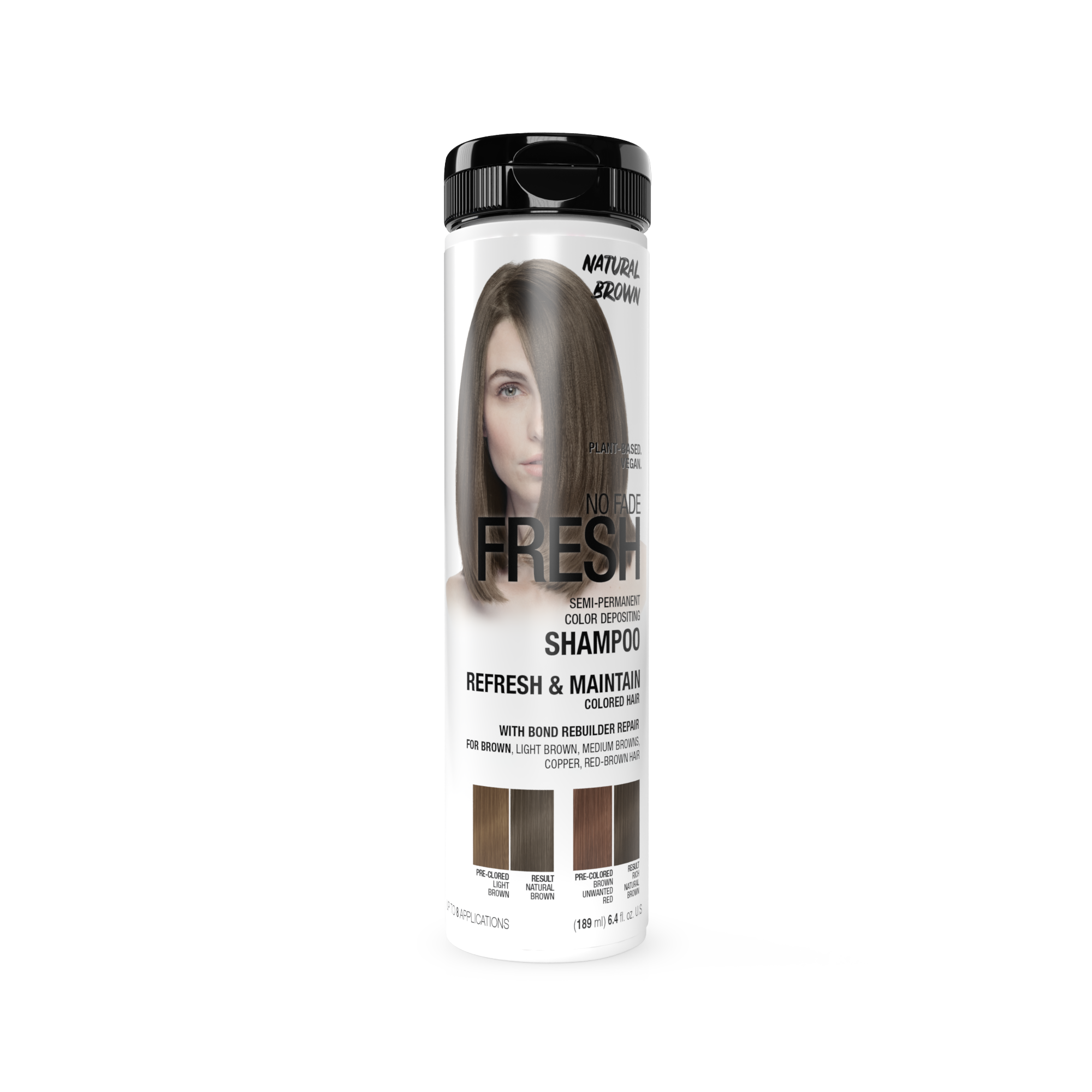 No Fade Fresh Semi Permanent Colour Depositing Shampoo Natural Brown 189ml