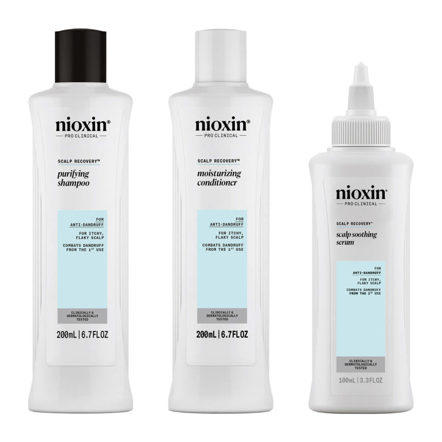 Nioxin PRO CLINICAL Scalp Recovery Shampoo, Conditioner 200ml & Serum 100ml System Kit