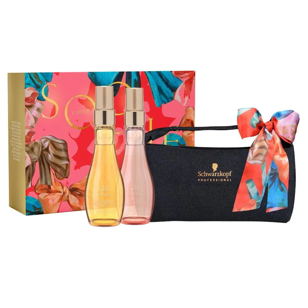 Schwarzkopf Professional Oil Ultime Light Marula and Rose Finishing Oil Duo Gift Set - Salon Warehouse