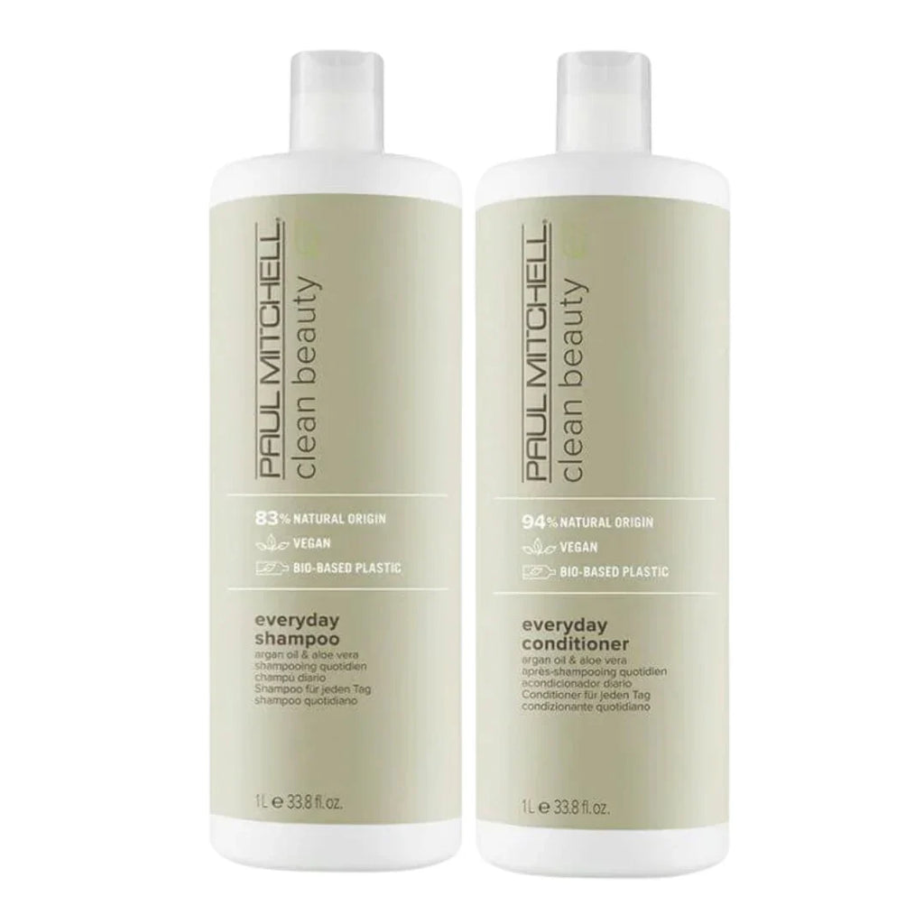 Clean Beauty By Paul Mitchell Everyday Shampoo & Conditioner 1000ml Duo