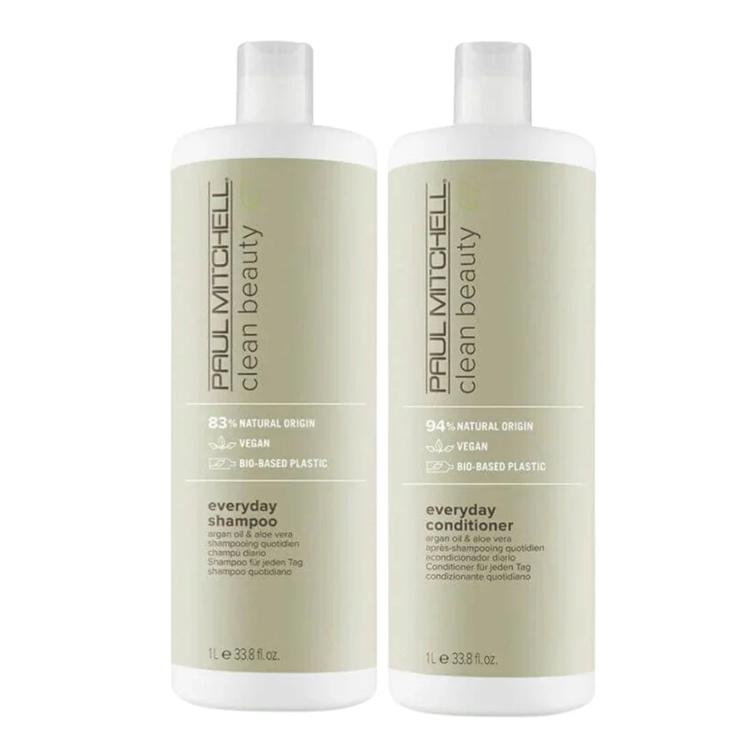 Clean Beauty By Paul Mitchell Everyday Shampoo & Conditioner 1000ml Duo
