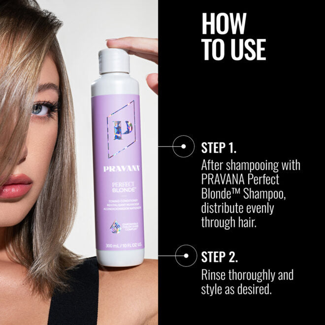 Pravana Perfect Blonde Shampoo & Conditioner 300ml + Perfect Blonde Mask 150ml + Perfect Blonde Seal & Protect Leave-In Treatment 300ml Set