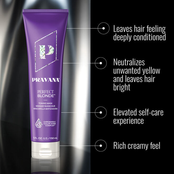 Pravana Perfect Blonde Shampoo & Conditioner 300ml + Pravana Perfect Blonde Mask 150ml Trio
